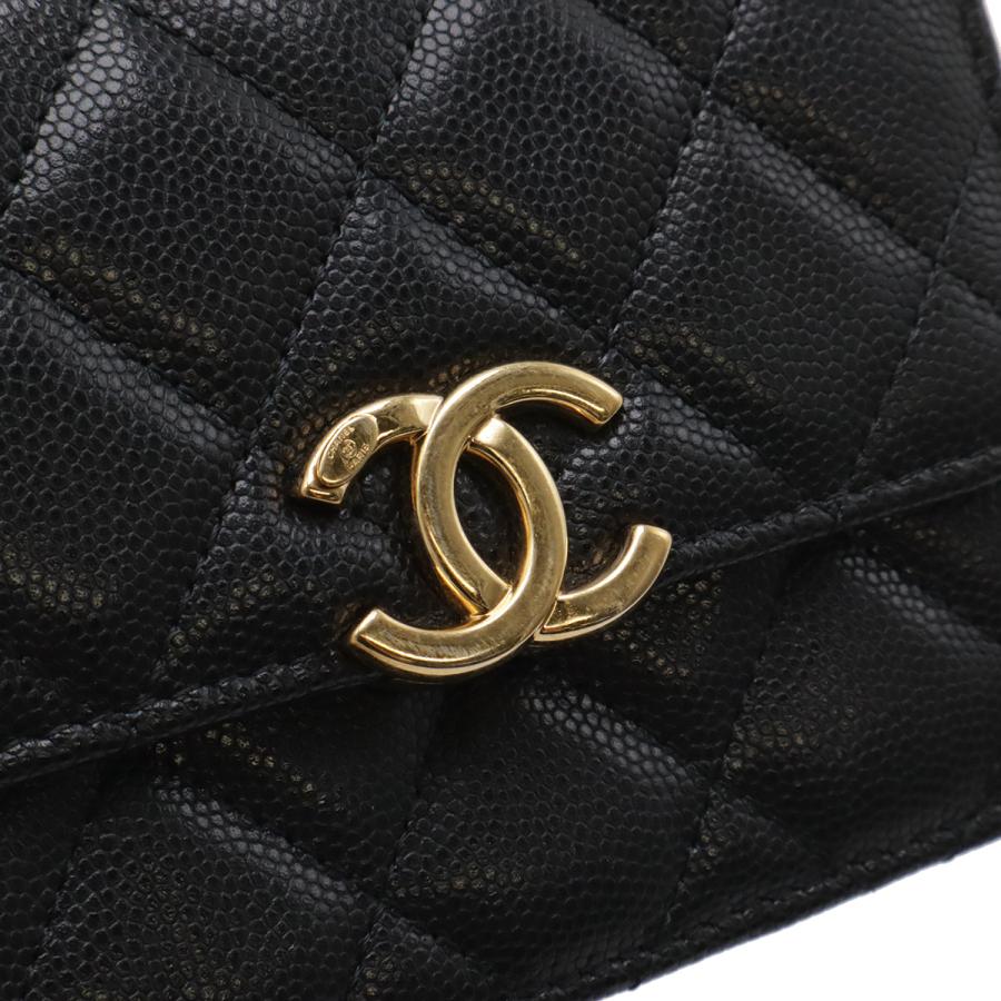 CHANEL シャネル マトラッセ ココマーク ベルトバッグ チェーンバッグ ミニバッグ ポーチ キャビアスキン レザー ブラック 黒 | CHANEL | 03