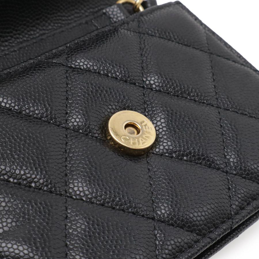 CHANEL シャネル マトラッセ ココマーク ベルトバッグ チェーンバッグ ミニバッグ ポーチ キャビアスキン レザー ブラック 黒 | CHANEL | 07