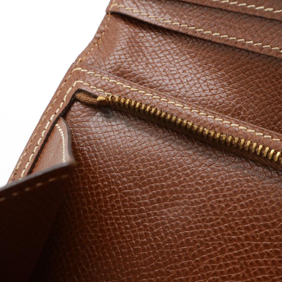 HERMES エルメス ベアン クラシック 2つ折り長財布 二つ折り長財布 レザー ダークブラウン 茶 ゴールド金具 □E刻印 | HERMES | 07