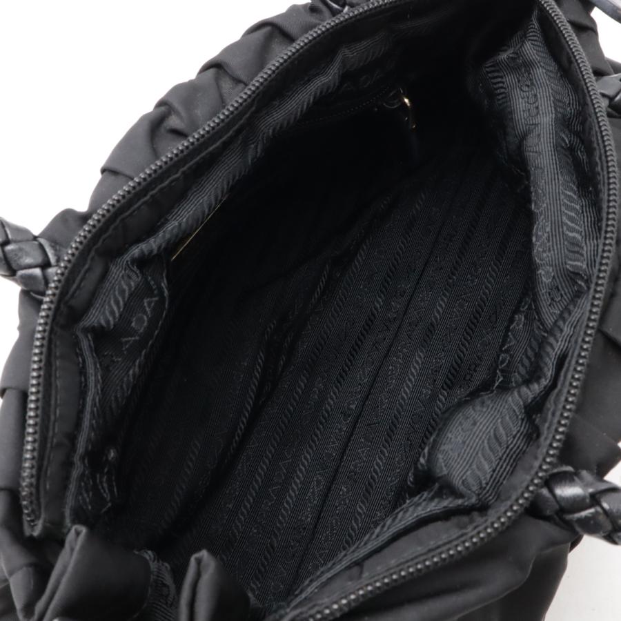PRADA プラダ TESSUTO BOW リボン ギャザー ハンドバッグ トート PRADA プラダ TESSUTO BOW リボン ギャザー ハンドバッグ トート