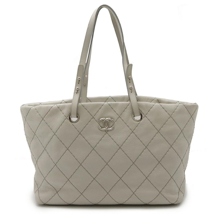 CHANEL シルバー キルティング トートバッグ
