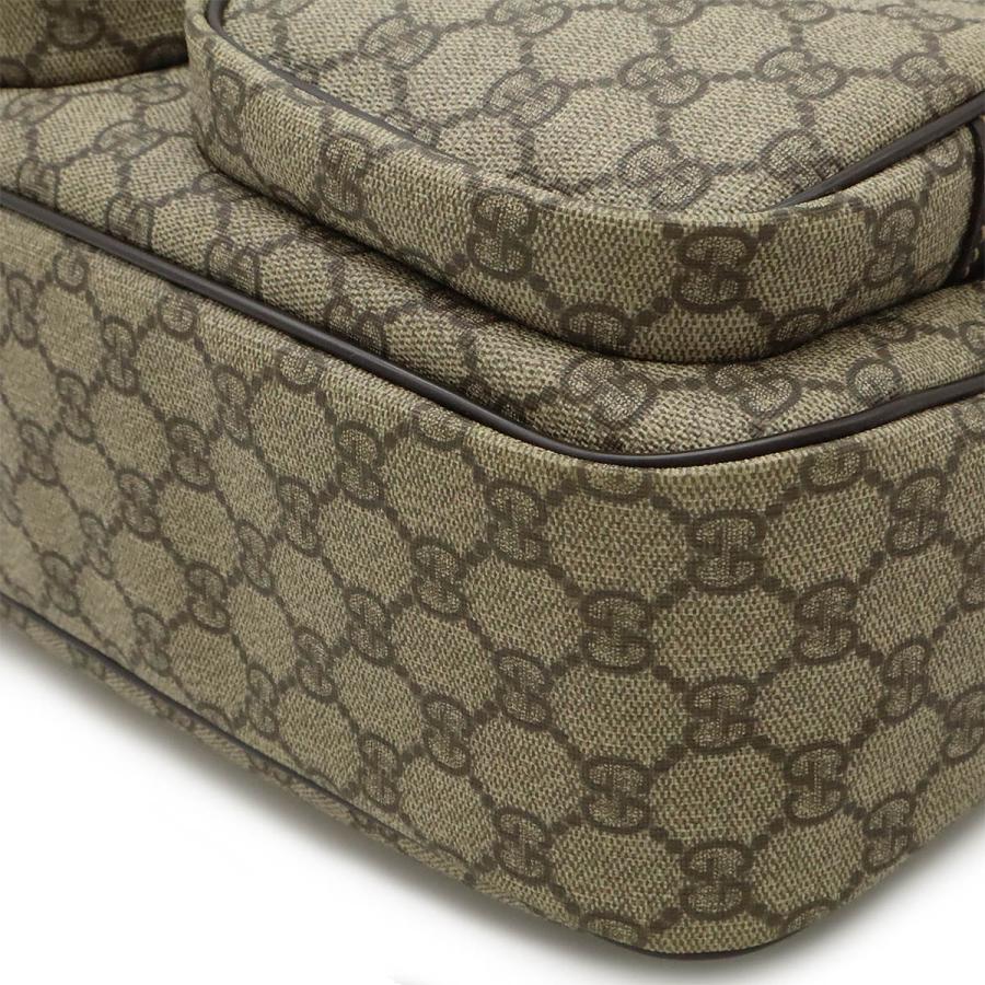 GUCCI グッチ GGスプリーム GGプラス ショルダーバッグ 斜め掛け PVC レザー カーキベージュ 茶 ダークブラウン シルバー金具 246881 | GUCCI | 02