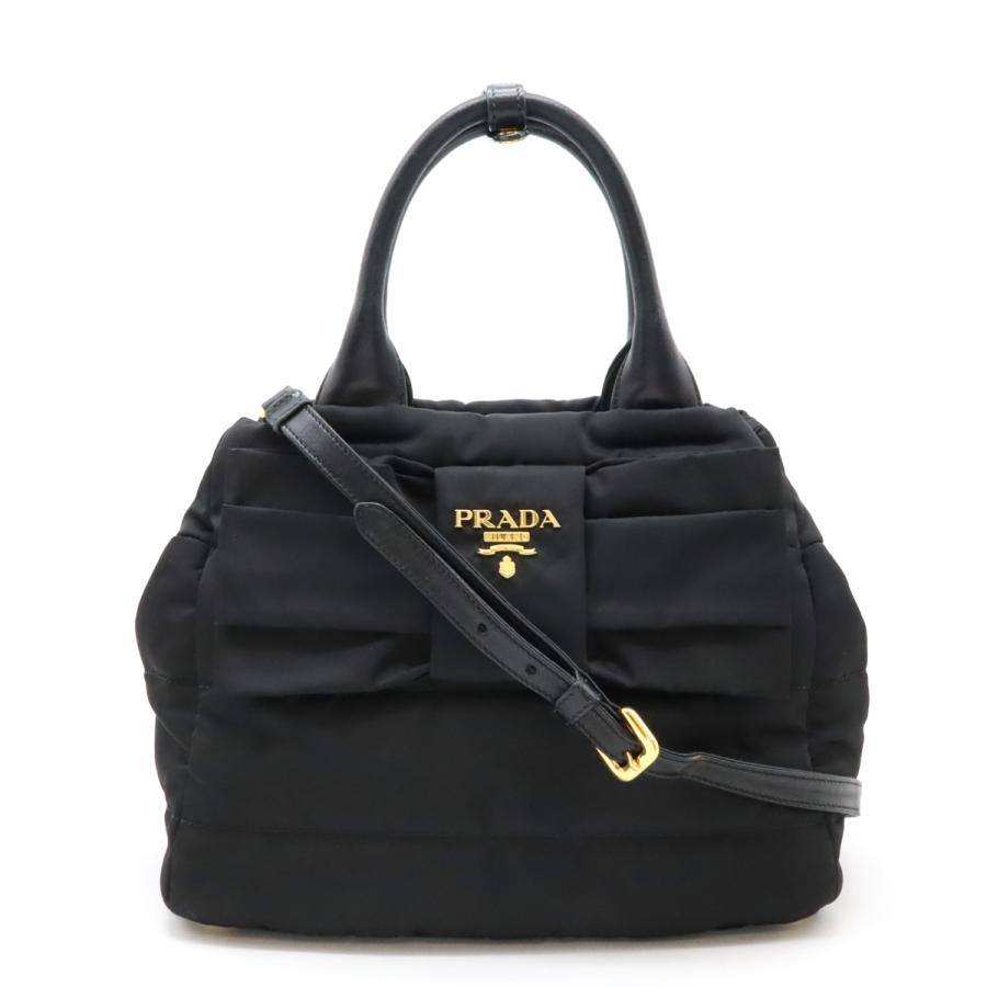 PRADA プラダ リボン ハンドバッグ トートバッグ 2WAY PRADA プラダ リボン ハンドバッグ トートバッグ 2WAY