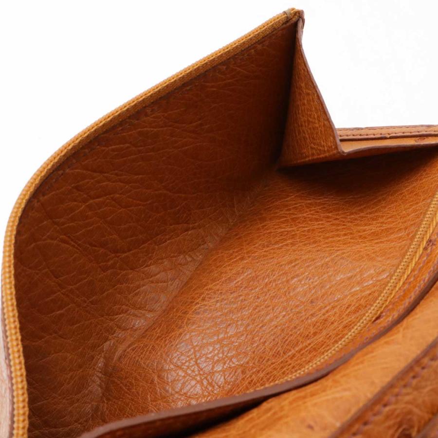 HERMES エルメス ベアン クラシック 2つ折長財布 二つ折り長財布 オーストリッチ レザー ライトブラウン ゴールド金具 □A刻印 | HERMES | 07