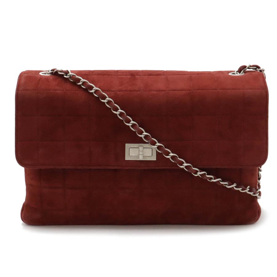 シャネル チョコバー チェーンショルダーバッグ 2.55 スエード ブラウン CHANEL シャネル 2.55 チョコバー チェーンショルダー