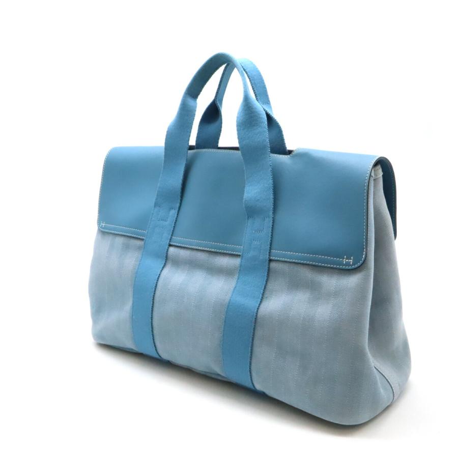 HERMES エルメス ヴァルパライソMM バルパライソMM ハンドバッグ トートバッグ トワルシェブロン レザー ブルージーン ライトブルー ポーチ付 | HERMES | 01