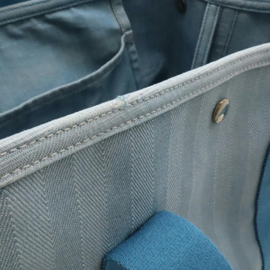 HERMES エルメス ヴァルパライソMM バルパライソMM ハンドバッグ トートバッグ トワルシェブロン レザー ブルージーン ライトブルー ポーチ付 | HERMES | 06