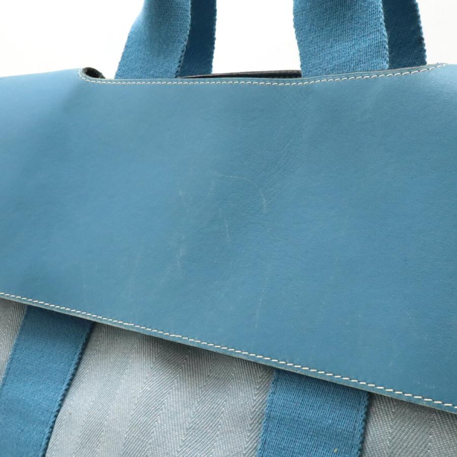HERMES エルメス ヴァルパライソMM バルパライソMM ハンドバッグ トートバッグ トワルシェブロン レザー ブルージーン ライトブルー ポーチ付 | HERMES | 07