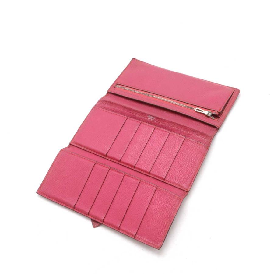 HERMES エルメス ベアン 2PLIS デュプリ 3つ折長財布 三つ折り長財布 レザー ピンク シルバー金具 | HERMES | 04