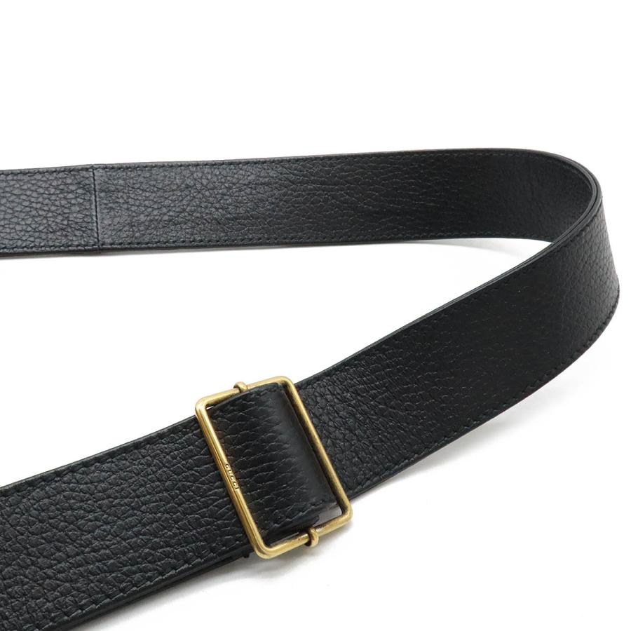 GUCCI グッチ グッチプリント メッセンジャーバッグ ショルダーバッグ 斜め掛け レザー ブラック 黒 ゴールド金具 523591 | GUCCI | 06
