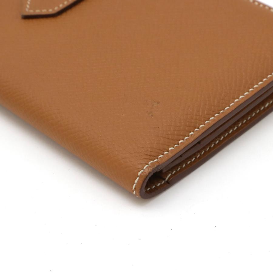 HERMES エルメス ベアンスフレ 2つ折長財布 二つ折り長財布 ヴォーエプソン レザー キャメル ライトブラウン ゴールド金具 X刻印 | HERMES | 02