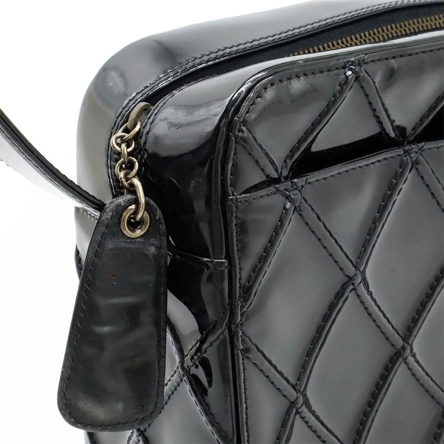 CHANEL シャネル ビコローレ ショルダーバッグ ワンショルダー セミショルダー 肩掛け エナメル パテントレザー ブラック 黒 ゴールド金具 CHANEL（シャネル） ビコローレ ショルダーバッグ ワンショルダー