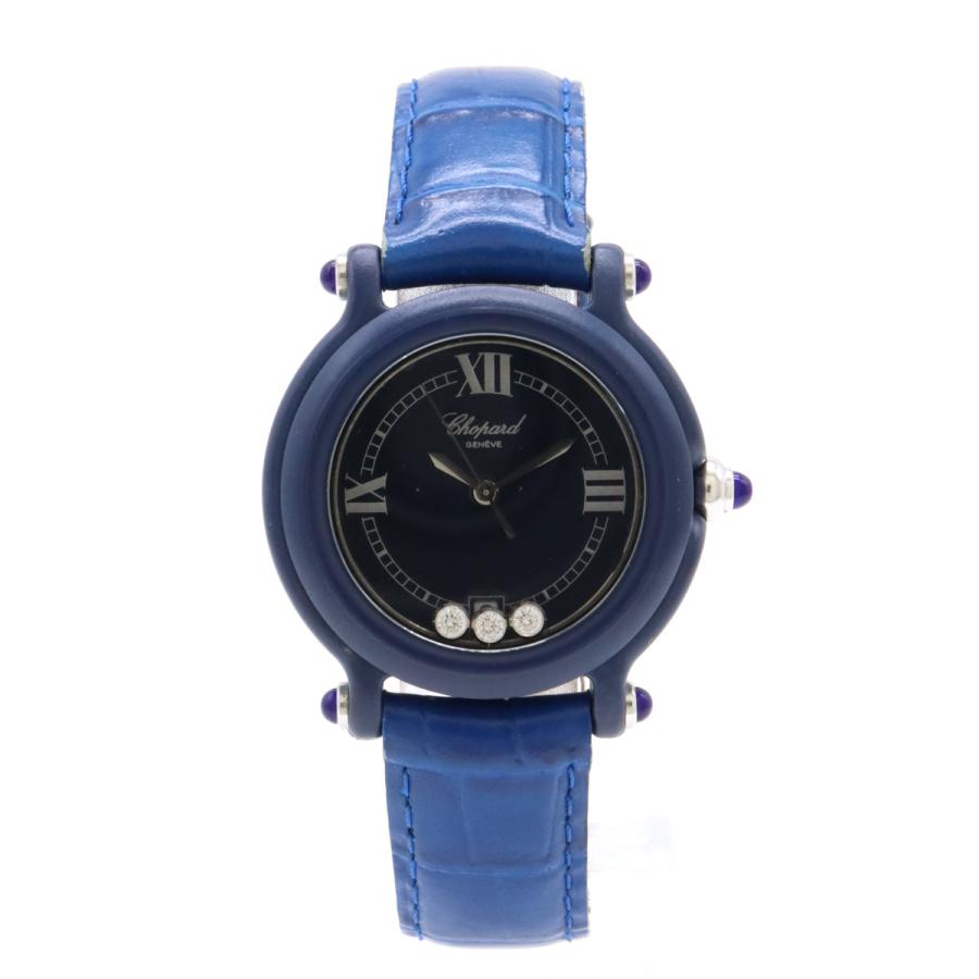 Chopard ショパール ビーハッピー 3Pダイヤ プラスチック 革ベルト レディース クォーツ 腕時計 27/7779 | Chopard