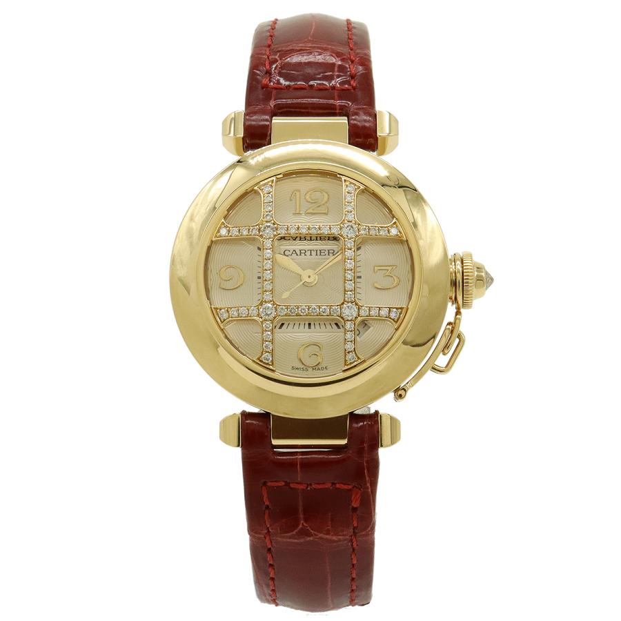 Cartier カルティエ パシャ 32 K18 革ベルト ダイヤグリッド Cartier カルティエ パシャ 32 K18 革ベルト ダイヤグリッド