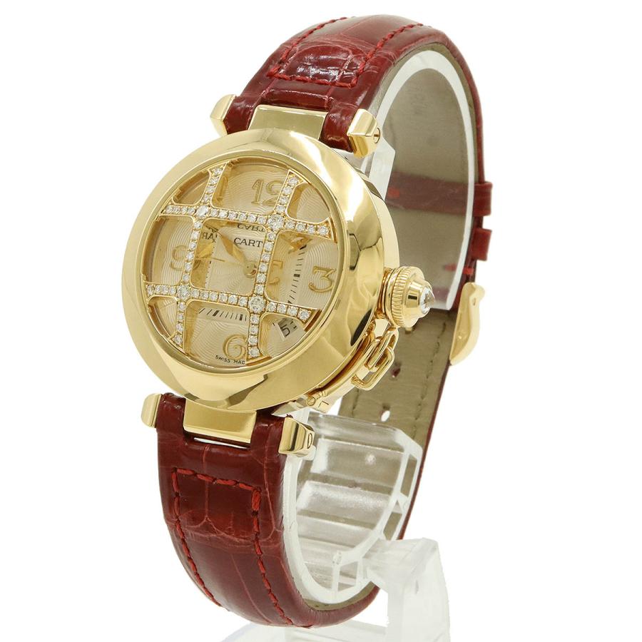 Cartier カルティエ パシャ 32 K18 革ベルト ダイヤグリッド Cartier カルティエ パシャ 32 K18 革ベルト ダイヤグリッド