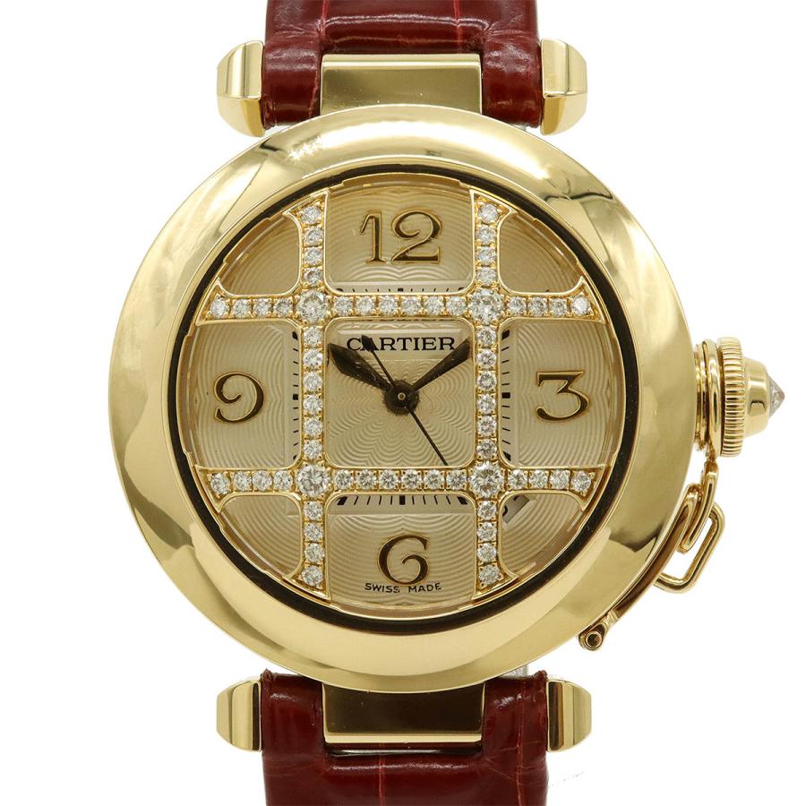 Cartier カルティエ パシャ 32 K18 革ベルト ダイヤグリッド Cartier カルティエ パシャ 32 K18 革ベルト ダイヤグリッド