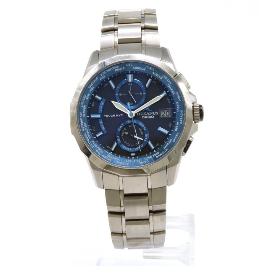 CASIO カシオ OCEANUS オシアナス マンタ チタン デイト 電波ソーラー マルチバンド6 ブラック文字盤 メンズ 腕時計 OCW-S2000-1AJF | CASIO