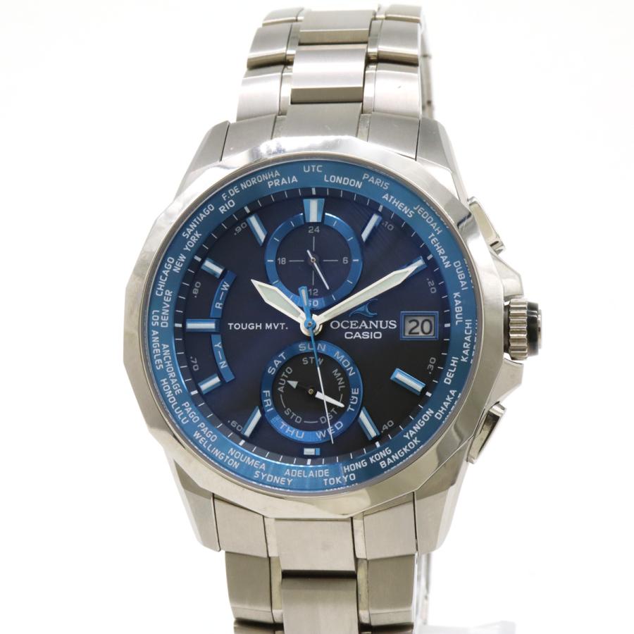 CASIO カシオ OCEANUS オシアナス マンタ チタン デイト 電波ソーラー マルチバンド6 ブラック文字盤 メンズ 腕時計 OCW-S2000-1AJF | CASIO | 03
