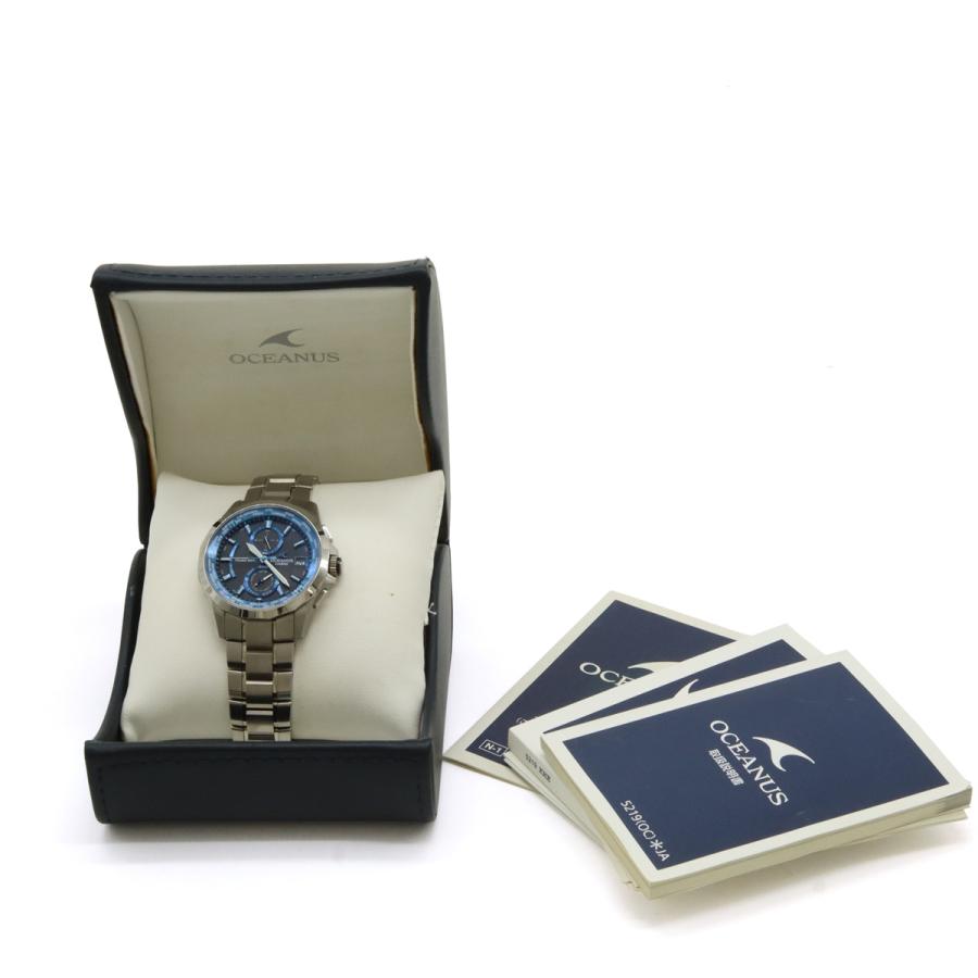 CASIO カシオ OCEANUS オシアナス マンタ チタン デイト 電波ソーラー マルチバンド6 ブラック文字盤 メンズ 腕時計 OCW-S2000-1AJF | CASIO | 08