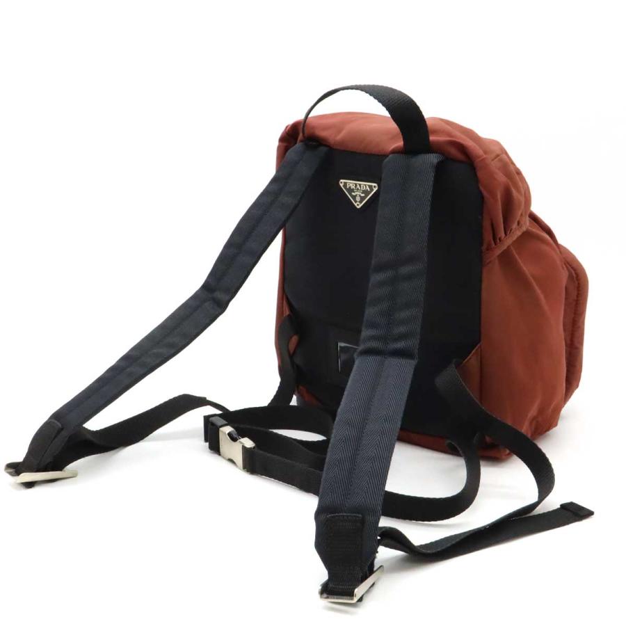 PRADA プラダ TESSUTO MONTANG ナイロン バックパック リュックサック テラコッタ レッド系 シルバー金具 V152 | PRADA | 01