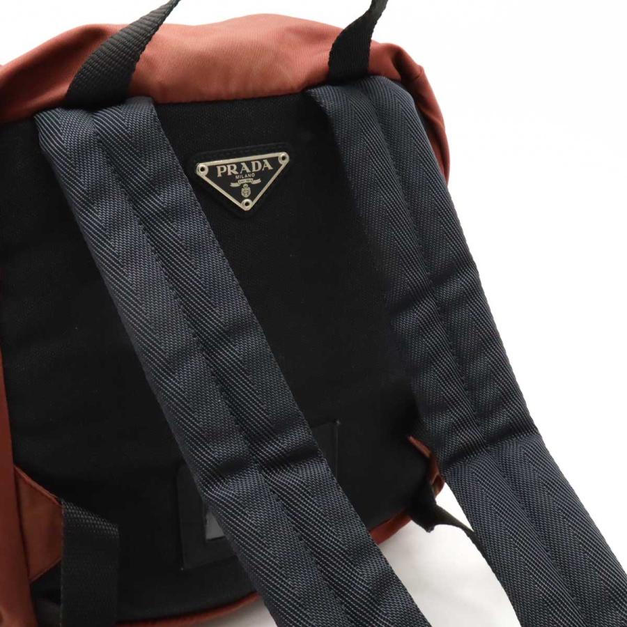 PRADA プラダ TESSUTO MONTANG ナイロン バックパック リュックサック テラコッタ レッド系 シルバー金具 V152 | PRADA | 03