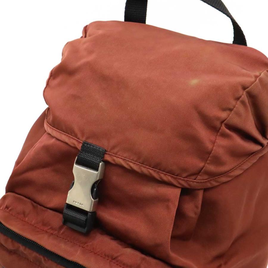 PRADA プラダ TESSUTO MONTANG ナイロン バックパック リュックサック テラコッタ レッド系 シルバー金具 V152 | PRADA | 04