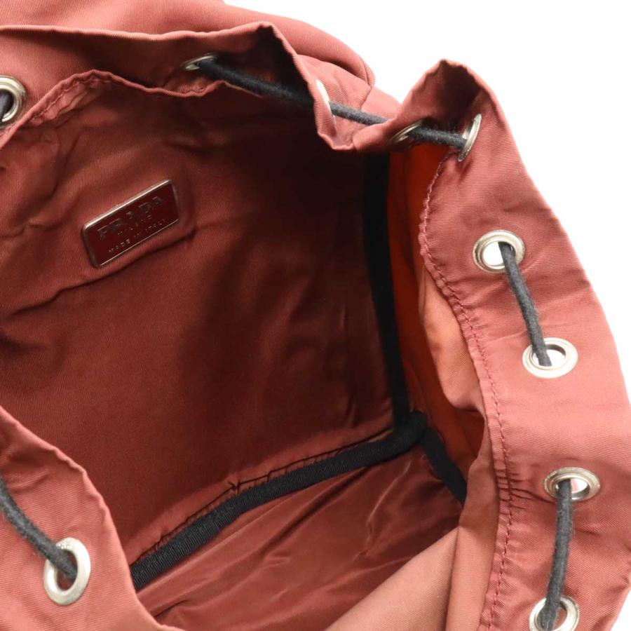 PRADA プラダ TESSUTO MONTANG ナイロン バックパック リュックサック テラコッタ レッド系 シルバー金具 V152 | PRADA | 05