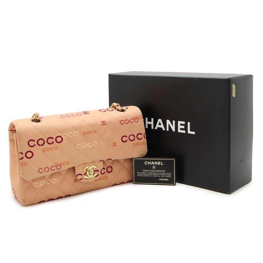 CHANEL（シャネル） COCOプリント マトラッセ25 ココマーク Wチェーン