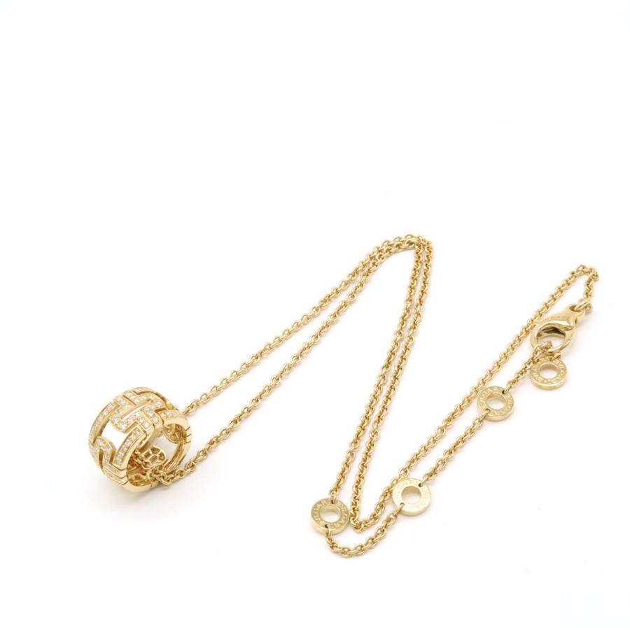 ブルガリ BVLGARI パレンテシ パヴェダイヤ ネックレス K18WG BVLGARI