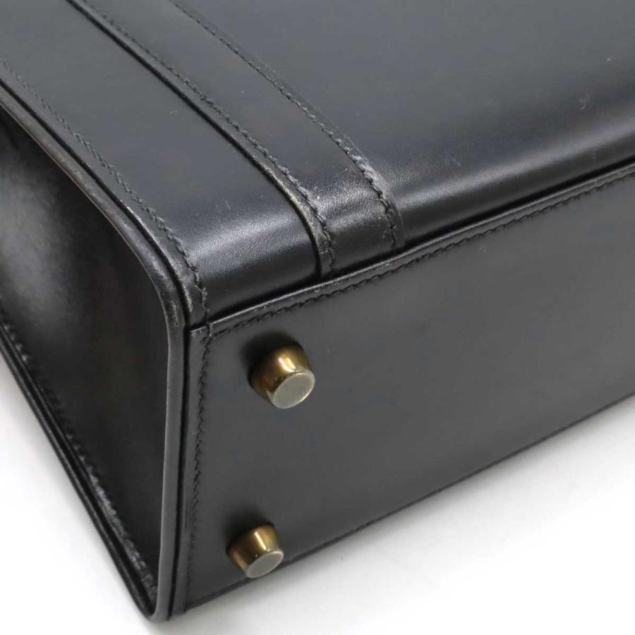 HERMES エルメス ドラッグ27 ハンドバッグ ボックスカーフ BOXカーフ レザー ブラック 黒 ゴールド金具 ○V刻印 | HERMES | 02