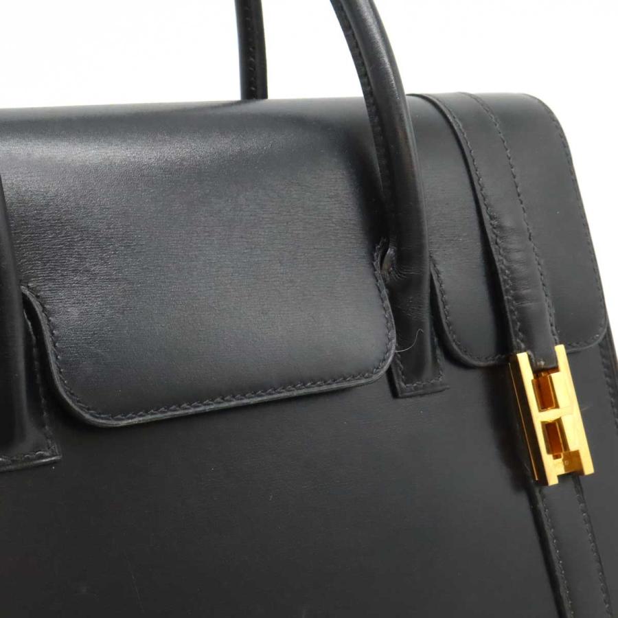 HERMES エルメス ドラッグ27 ハンドバッグ ボックスカーフ BOXカーフ レザー ブラック 黒 ゴールド金具 ○V刻印 | HERMES | 06