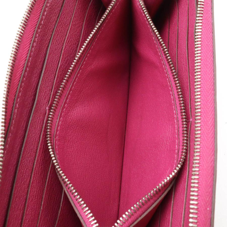 HERMES エルメス アザップロング ラウンドファスナー 長財布 アリゲーター クロコダイル ローズパープル シルバー金具 Y刻印 | HERMES | 06