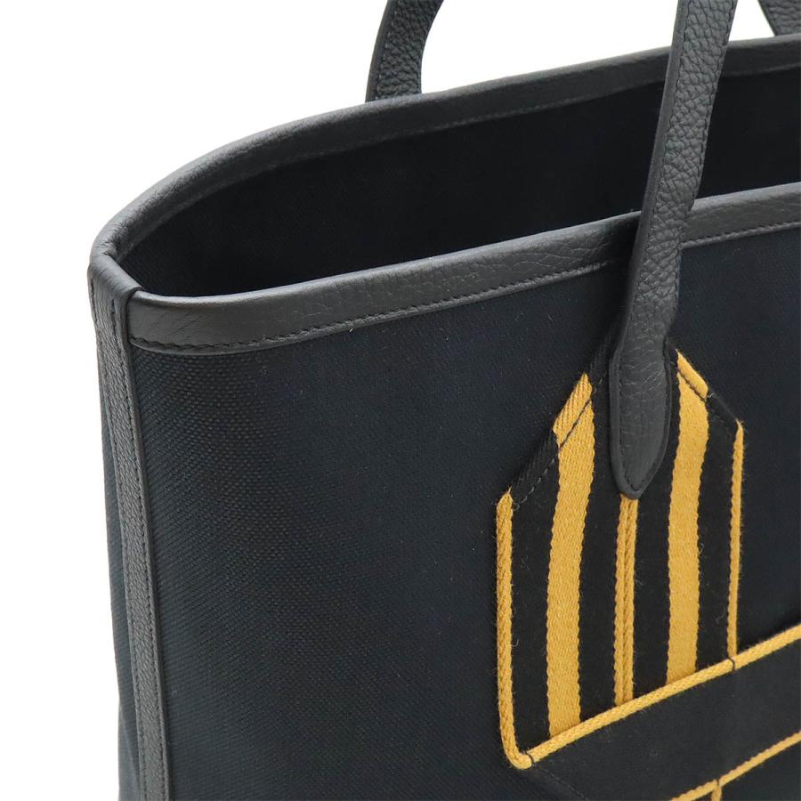 HERMES エルメス PURSANGLE ピュールサングル トートバッグ ラージトート ショルダーバッグ キャンバス レザー ブラック 黒 イエロー | HERMES | 04