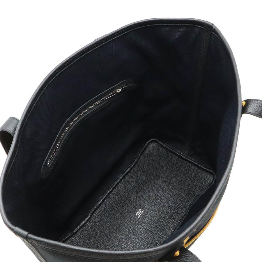 HERMES エルメス PURSANGLE ピュールサングル トートバッグ ラージトート ショルダーバッグ キャンバス レザー ブラック 黒 イエロー | HERMES | 06