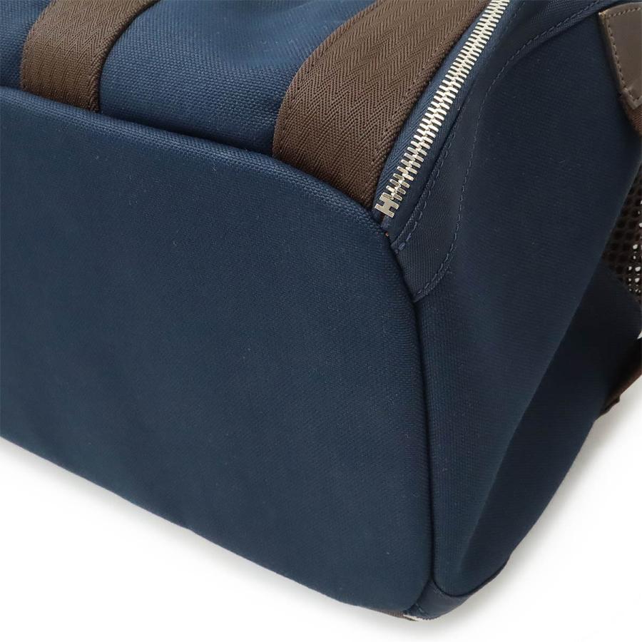HERMES エルメス ドッグ キャリーバッグ 犬 猫 ペット ボストンバッグ 2WAY ショルダーバッグ キャンバス レザー ネイビー ダークブラウン Z刻印 | HERMES | 02