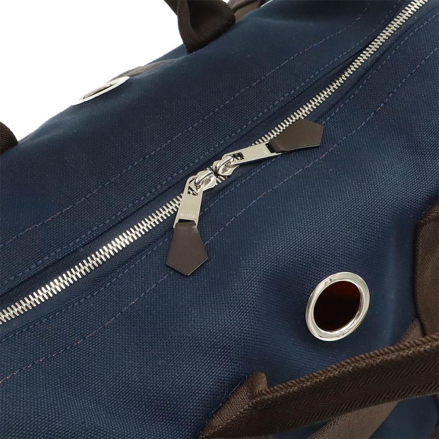 HERMES エルメス ドッグ キャリーバッグ 犬 猫 ペット ボストンバッグ 2WAY ショルダーバッグ キャンバス レザー ネイビー ダークブラウン Z刻印 | HERMES | 03