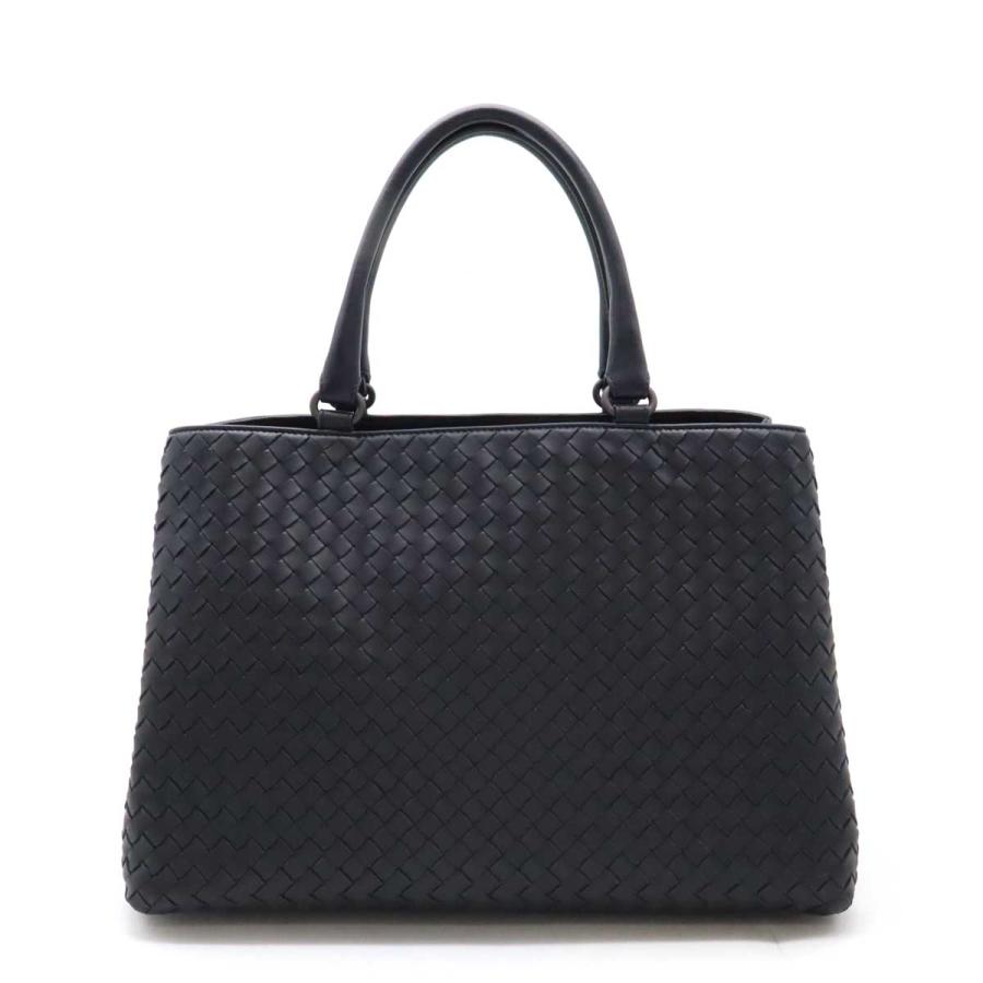 BOTTEGA VENETA ボッテガ ヴェネタ ボッテガベネタ イントレチャート ハンドバッグ トートバッグ レザー ダークネイビー 濃紺 223377 | BOTTEGA VENETA