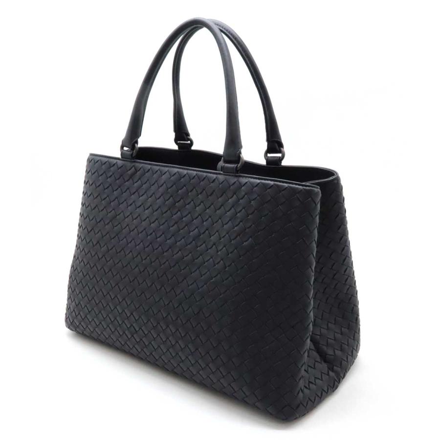 BOTTEGA VENETA ボッテガ ヴェネタ ボッテガベネタ イントレチャート ハンドバッグ トートバッグ レザー ダークネイビー 濃紺 223377 | BOTTEGA VENETA | 01