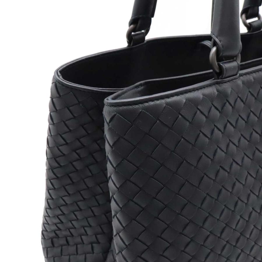 BOTTEGA VENETA ボッテガ ヴェネタ ボッテガベネタ イントレチャート ハンドバッグ トートバッグ レザー ダークネイビー 濃紺 223377 | BOTTEGA VENETA | 04