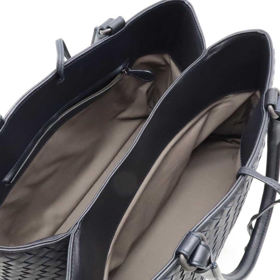 BOTTEGA VENETA ボッテガ ヴェネタ ボッテガベネタ イントレチャート ハンドバッグ トートバッグ レザー ダークネイビー 濃紺 223377 | BOTTEGA VENETA | 05