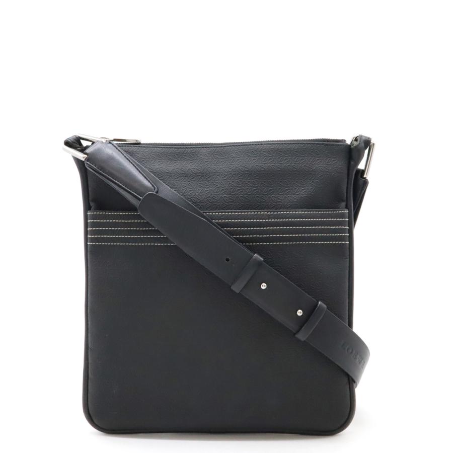 【ロエベ】リピートアナグラム・ショルダーバッグ ブラック LOEWE ロエベ リピート アナグラム ショルダーバッグ 斜め掛け