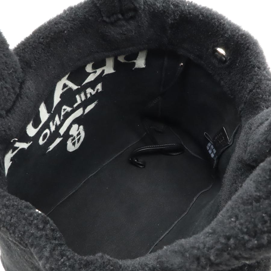 PRADA プラダ テリー トートバッグ ショルダーバッグ 2WAY モントーネ シアリング NERO 黒 ブラック BIANCO 白 ホワイト ポーチ付き | PRADA | 06