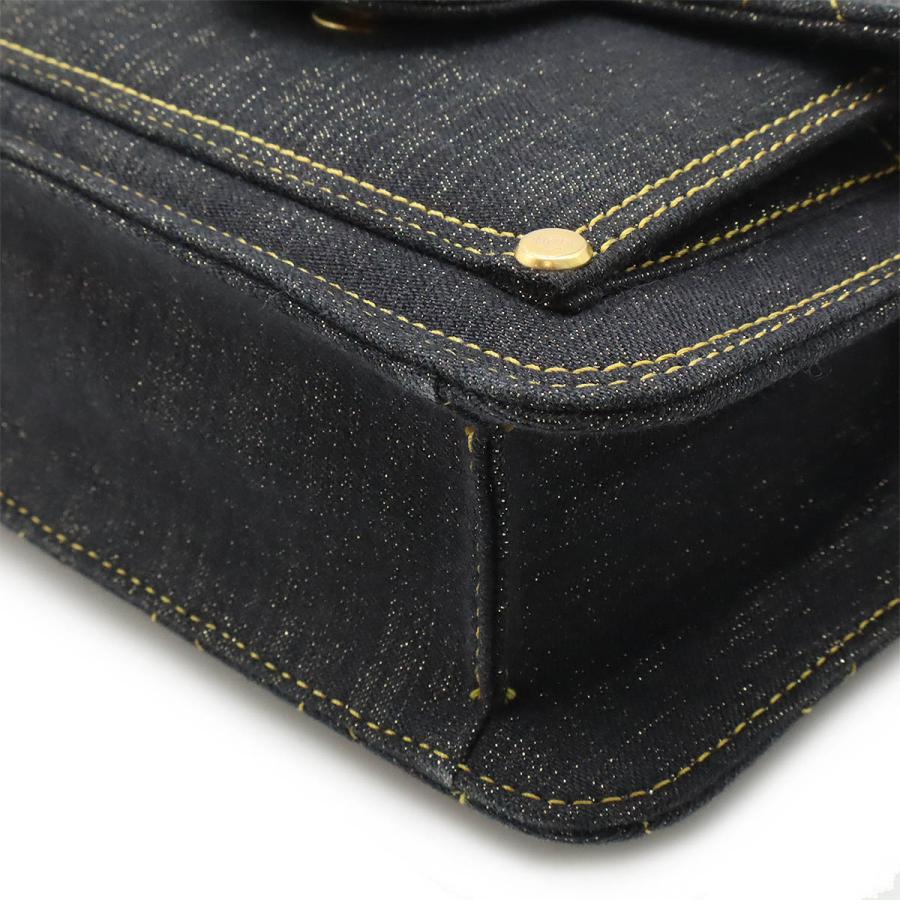 CHANEL シャネル マトラッセ ココマーク チェーンショルダー ショルダーバッグ 2WAY ハンドバッグ デニム レザー ネイビー ゴールド金具 | CHANEL | 02