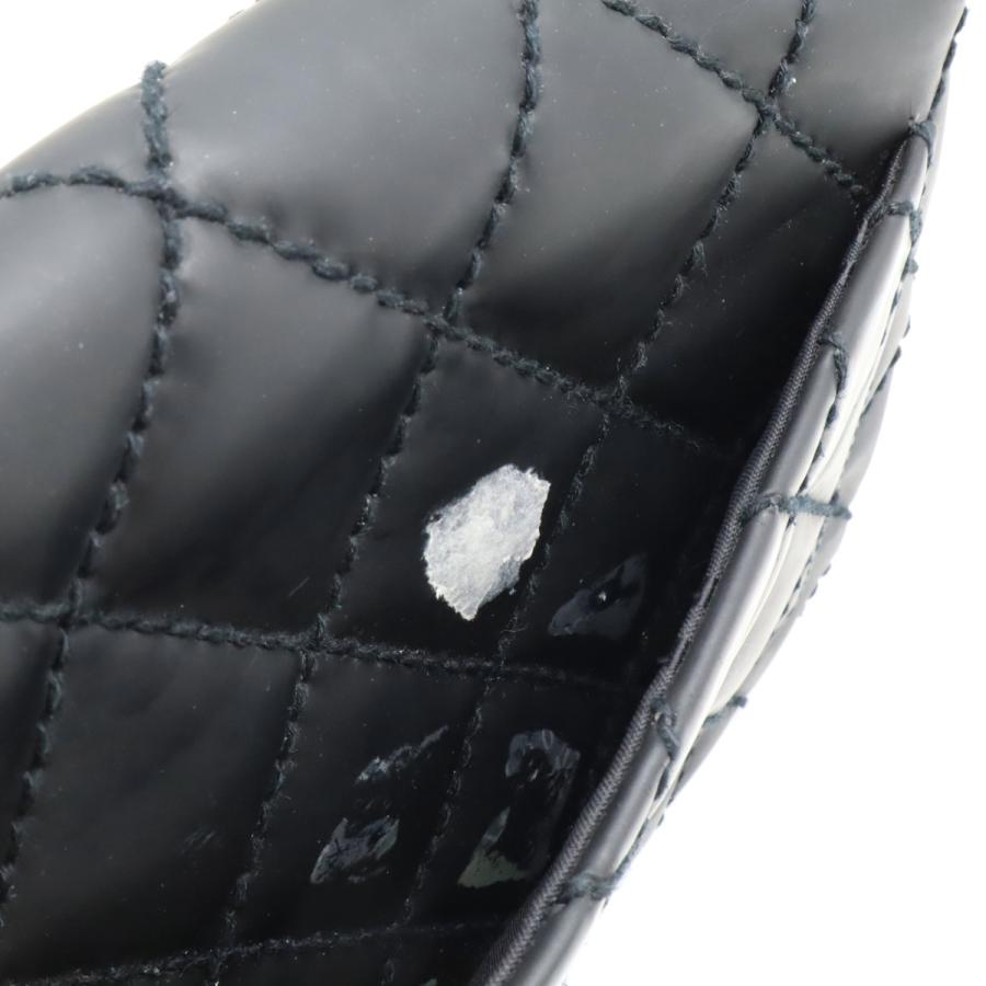 CHANEL シャネル ワイルドステッチ マトラッセ ココマーク Wチェーンショルダーバッグ ハンドバッグ レザー ラメ ブラック ゴールド金具 | CHANEL | 03