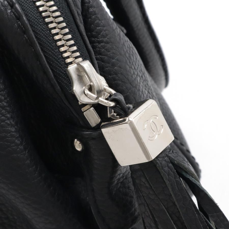 CHANEL シャネル ロゴ フリンジ タッセル ハンドバッグ ミニ