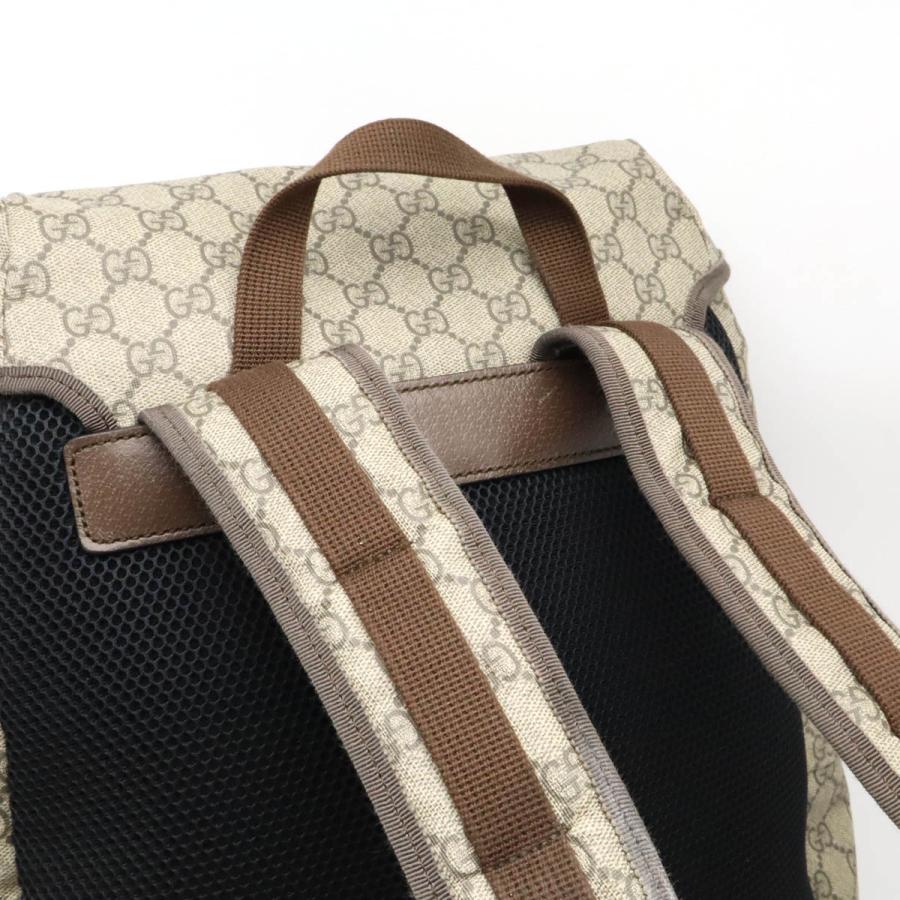 GUCCI グッチ GGスプリーム ウェブライン スケートボード バックパック リュックサック デイパック PVC レザー ベージュ ブラウン 690999 | GUCCI | 03