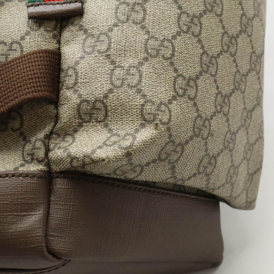 GUCCI グッチ GGスプリーム ウェブライン スケートボード バックパック リュックサック デイパック PVC レザー ベージュ ブラウン 690999 | GUCCI | 08