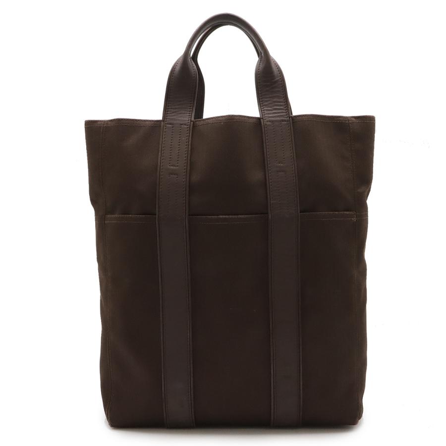 HERMES エルメス アカプルコ カバスMM トートバッグ ラージトート ハンドバッグ トワルシェブロン キャンバス レザー ブラウン 茶 | HERMES