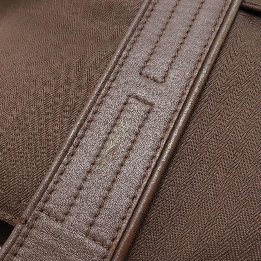 HERMES エルメス アカプルコ カバスMM トートバッグ ラージトート ハンドバッグ トワルシェブロン キャンバス レザー ブラウン 茶 | HERMES | 03
