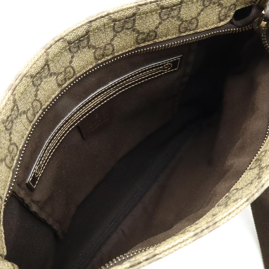 GUCCI グッチ GGスプリーム GGプラス ショルダーバッグ 斜め掛け マチなし カーキベージュ ダークブラウン 茶 ゴールド金具 295257 | GUCCI | 05